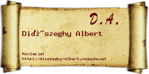 Diószeghy Albert névjegykártya